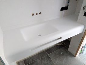JIJ Solid Surface lavabo sin acabados