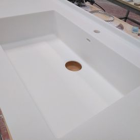 JIJ Solid Surface lavabo de baño sin terminar