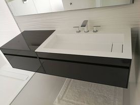 JIJ Solid Surface encimera en baño moderno