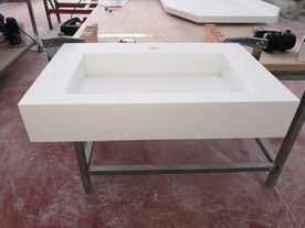 JIJ Solid Surface lavabo moderno en construcción