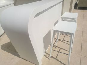 JIJ Solid Surface mueble barbacoa de color blanco