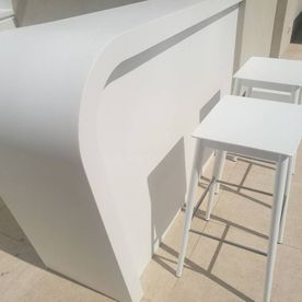 JIJ Solid Surface mueble barbacoa de color blanco