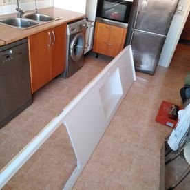 JIJ Solid Surface cocina con lavadora